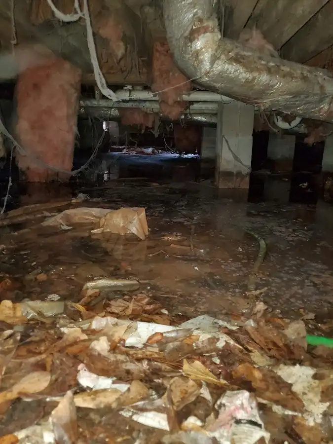 Crawl space flood assessment for Commercial Water Damage Restoration in Ellwood City