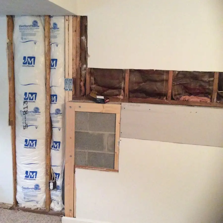 Wall insulation replacement during Contents Cleaning & Restoration in Ellwood City